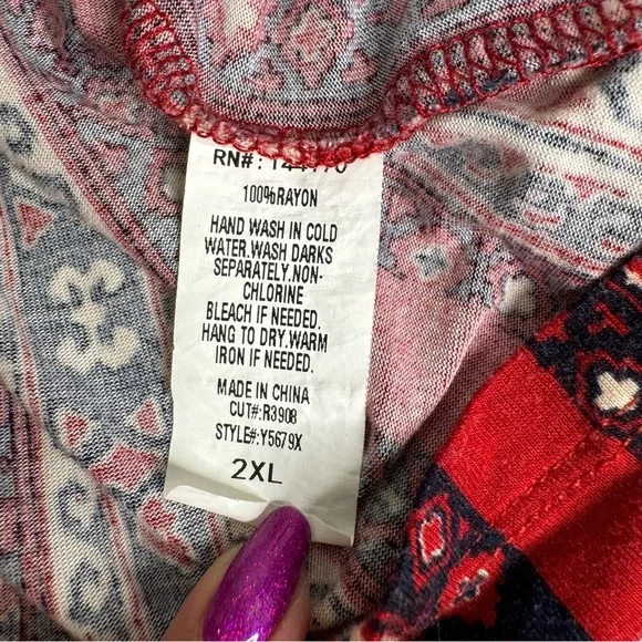 β₯οΈ Mauve Boho Top β₯οΈ - Picture 7 of 8